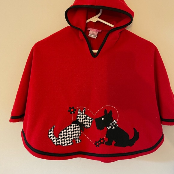 Scotty Dog Fleece Poncho - Picture 2 of 9